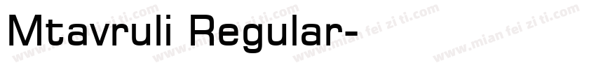 Mtavruli Regular字体转换